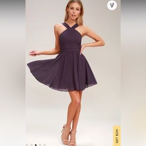 Lulus Forevermore Purple Skater Dress 👗